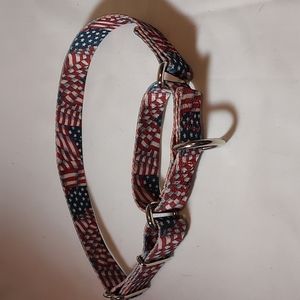 Martingale Dog Collar USA Red White Blue Flag Design